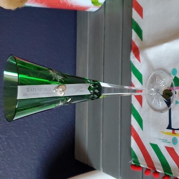 Set of 4 Waterford Snowflake Wishes Flute Ruby and Emerald First and Second Year - Picture 9 of 12
